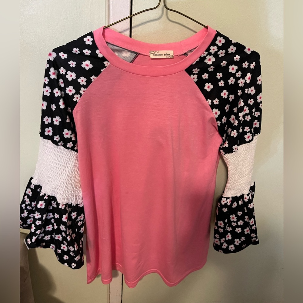 Pink Floral Women's Top. ****SOLD**